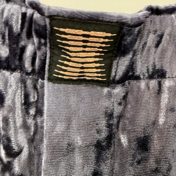 Savage X Fenty Whiskey Room Velvet Sleep Bottoms Men's Sze XL Navy Blue Straight - Picture 8 of 9